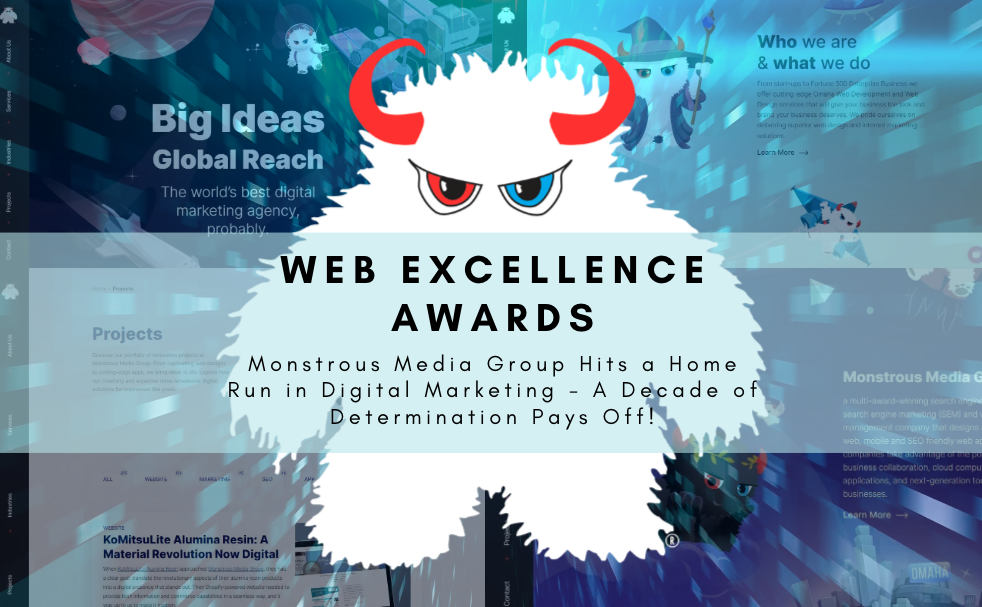 MMG 10 category SWEEP of the web excellence awards